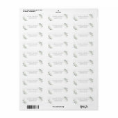 Waterverf sage verlaat trouwretourlabel etiket (Full Sheet)