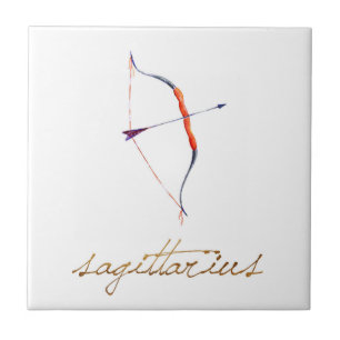 Waterverf Sagittarius Bow & Arrow Tegeltje