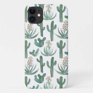 Waterverf Saguaro Cactus Desert Aloe iPhone 11 Hoesje