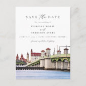 Waterverf Saint Augustine Florida Skyline Beach Briefkaart (Voorkant)