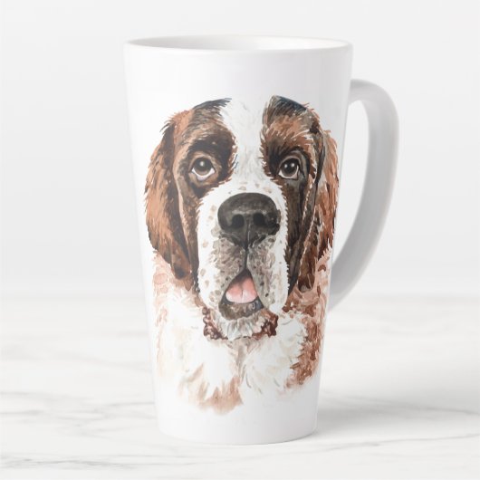 Waterverf Saint Bernard Latte Mok (Rechterhoek)