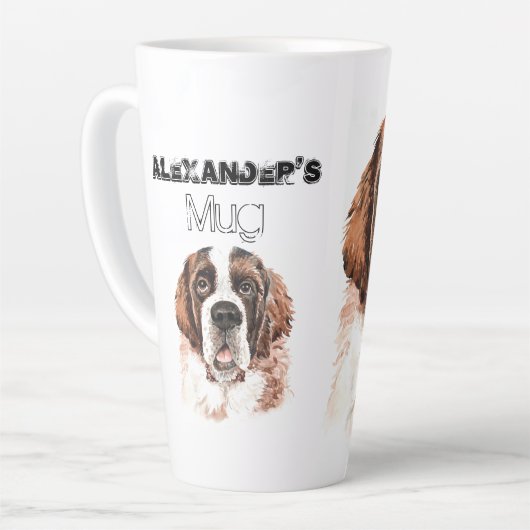 Waterverf Saint Bernard Latte Mok (Linkerhoek)