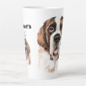 Waterverf Saint Bernard Latte Mok (Voorkant)