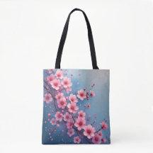 Waterverf Sakura Blossom Canvas tas