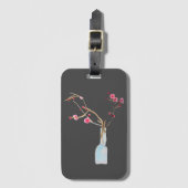 Waterverf sakura roze kers blossom bagagelabel (Voorkant (verticaal))