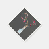 Waterverf sakura roze kers blossom servet (Hoek)