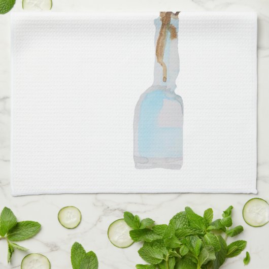 Waterverf sakura roze kers blossom theedoek (Gevouwen)