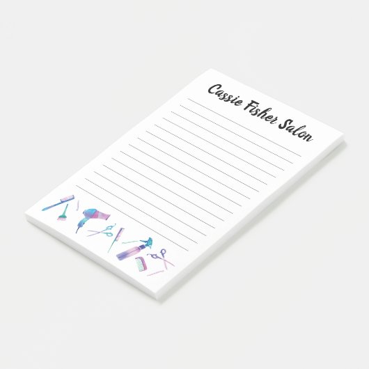Waterverf Salon op persoonlijke titel Post-it® Notes (Schuin)