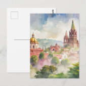 Waterverf San Miguel de Allende Briefkaart (Voorkant / Achterkant)