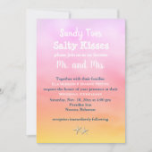 Waterverf Sandy Toes Wedding Invite sunset Kaart (Voorkant)