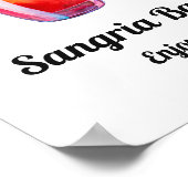 Waterverf Sangria bar. Drinken voor weddenschap me Poster (Hoek)