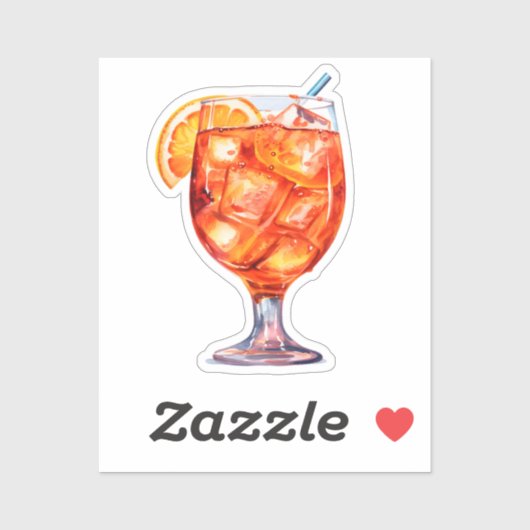 Waterverf Sangria Cocktail Drink Sticker (Vel)