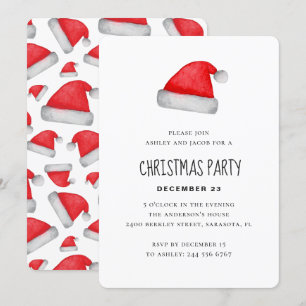 Waterverf Santa Claus. Kerst in bedrijven Kaart