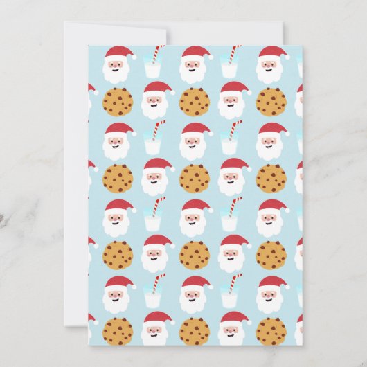 Waterverf Santa Milk en Cookie Swap Uitnodiging (Achterkant)