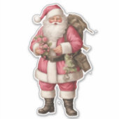 Waterverf Santa Sticker (Voorkant)