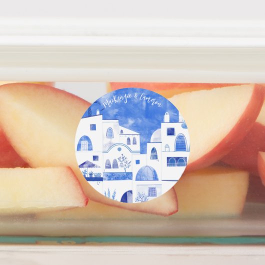 Waterverf Santorini Labels (Aangebracht)