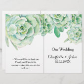 waterverf sappige trouwprogramma (Voorkant / Achterkant)