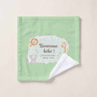 Waterverf Savanne Dieren - Welkom Baby Washandje