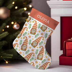 Waterverf Scandinavian Gnome Cute Kerstmis Kleine Kerstsok