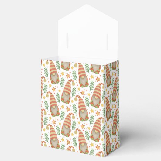 Waterverf Scandinavian Gnome Monogram Kerstmis Bedankdoosjes (Geopend)