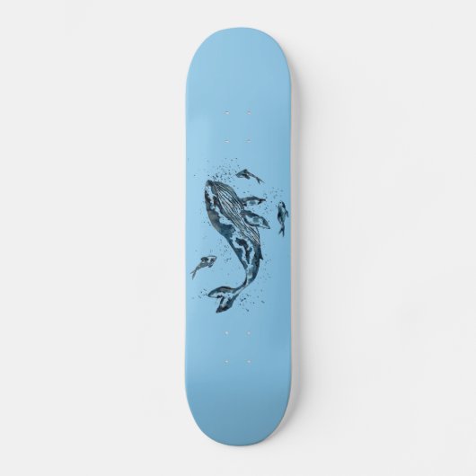 Waterverf schaliegaand skateboard (Voorkant)