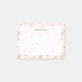 Waterverf schapenpinguïn in snoep droom roze naam post-it® notes (Voorkant)