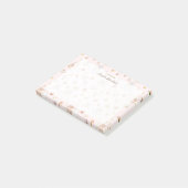 Waterverf schapenpinguïn in snoep droom roze naam post-it® notes (Schuin)