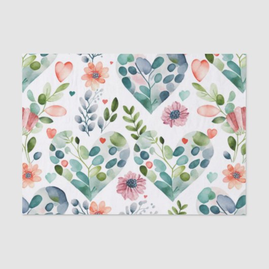 Waterverf schattig bloesbloesem tissuepapier (Voorkant)