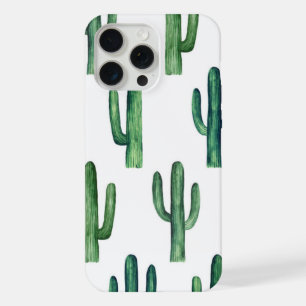 Waterverf schattig cactus patroon. Groen botanisch iPhone 15 Pro Max Hoesje