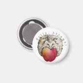 Waterverf schattige egel en appel magneet (Voorkant / Achterkant)