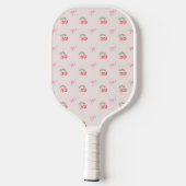 Waterverf schattige kersen en bogen. pickleball paddle (Achterkant)