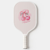 Waterverf schattige kersen en bogen. pickleball paddle (Voorkant)