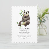 Waterverf schattige panda. Grappig dier. Kinderver Kaart (Staand voorkant)