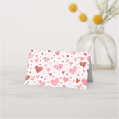 Waterverf Schattige roze rode harten Valentijnsdag (Achterkant)