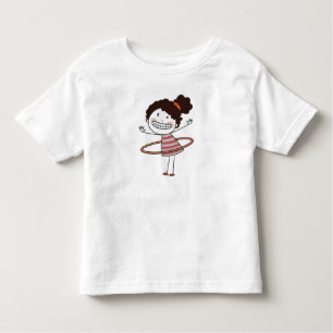 Waterverf Schattige Stick Girl Big Smile Mooi Kinder Shirts