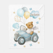 Waterverf schattige teddybeer op de auto fleece deken (Voorkant)