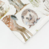 Waterverf Schattigee bosdieren Fleece Deken (Hoek)