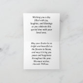 Waterverf Schattigee Bunny Floral Happy Easter kaa Feestdagen Kaart (Binnen)