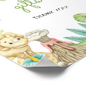 Waterverf Schattigee Dinosaur Kaarten en Geschenke Poster (Hoek)