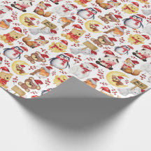 Waterverf Schattigee kerstdieren - Kinder kerst