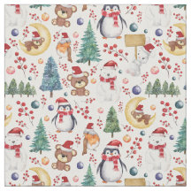 Waterverf Schattigee kerstdieren