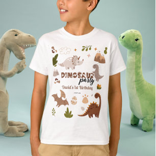Waterverf Schattigee neutrale dinosaurus feestdag T-shirt