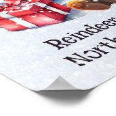 Waterverf Schattigee pastel rendier Kinder kerst Poster (Hoek)