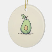 Waterverf Schattigee peer Keramisch Ornament (Links)