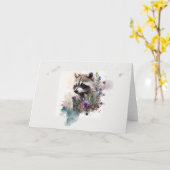 Waterverf Schattigee Wasbeer Spring Flowers Kaart (Gele Bloem)