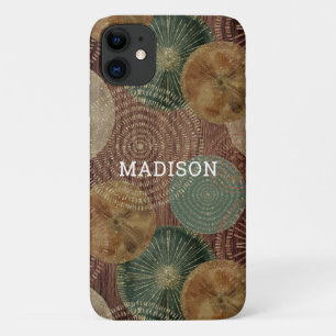Waterverf Schelp Zeevaart Houten Gepersonaliseerd iPhone 11 Hoesje