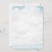 Waterverf Schelpen, Bruiloft aan Zee RSVP Kaart (Achterkant)