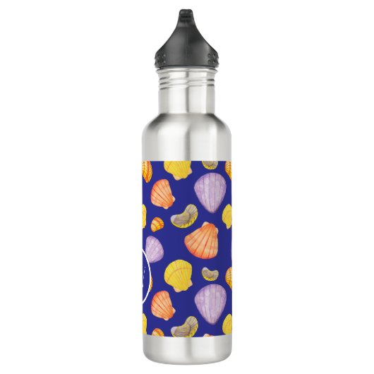 Waterverf schelpen monogram waterfles (Rechts)