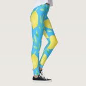 Waterverf schets citroenen naadloos ontwerp leggings (Rechts)