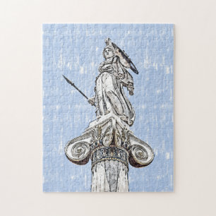 Waterverf Schets van het standbeeld van Athena Legpuzzel